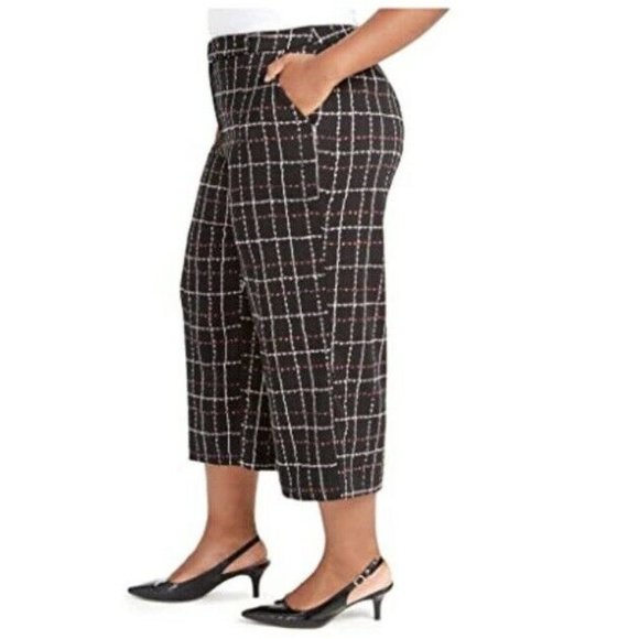 Alfani 20W Black Printed Belted Pants NWT BL75 - Picture 3 of 6